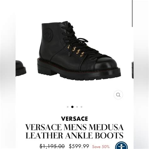 mens versace medusa boots|versace medusa boots.